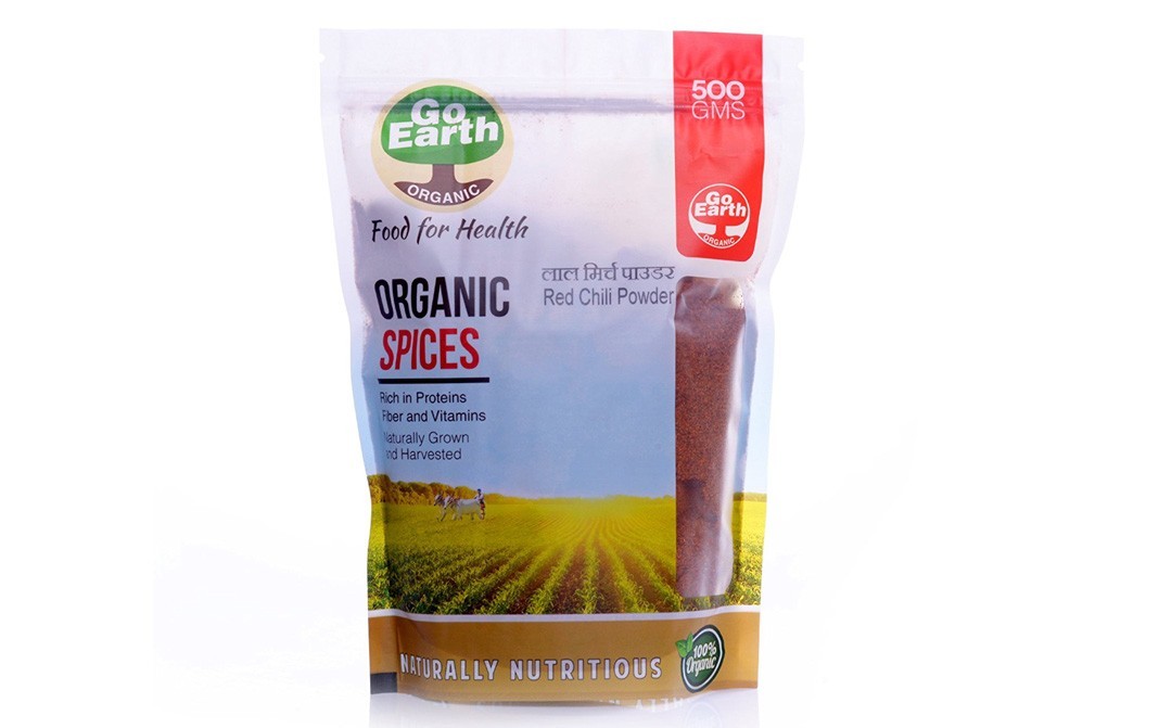Go Earth Organic Red Chilli Powder    Pack  500 grams